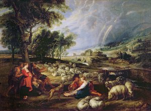Paysage avec un arc-en-ciel - Peter Paul Rubens